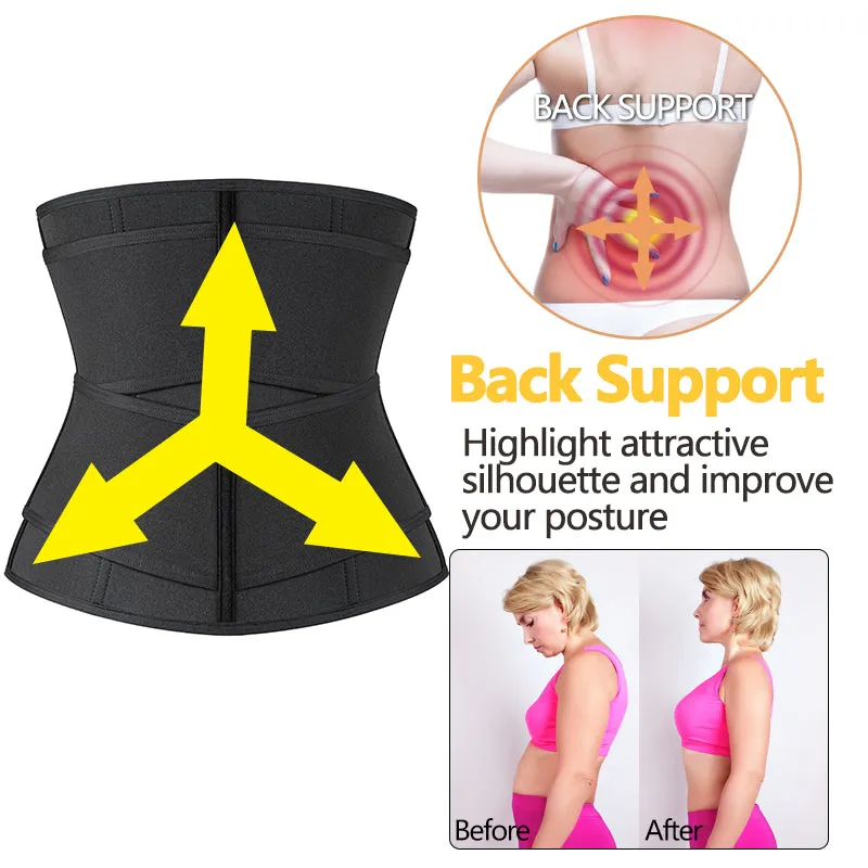Women's Waist Trainer Neoprene Sauna Belt Tummy Control Strap Slimming Fitness Belt