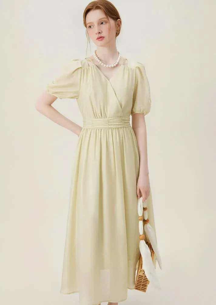 X WAIST CHIFFON DRESS