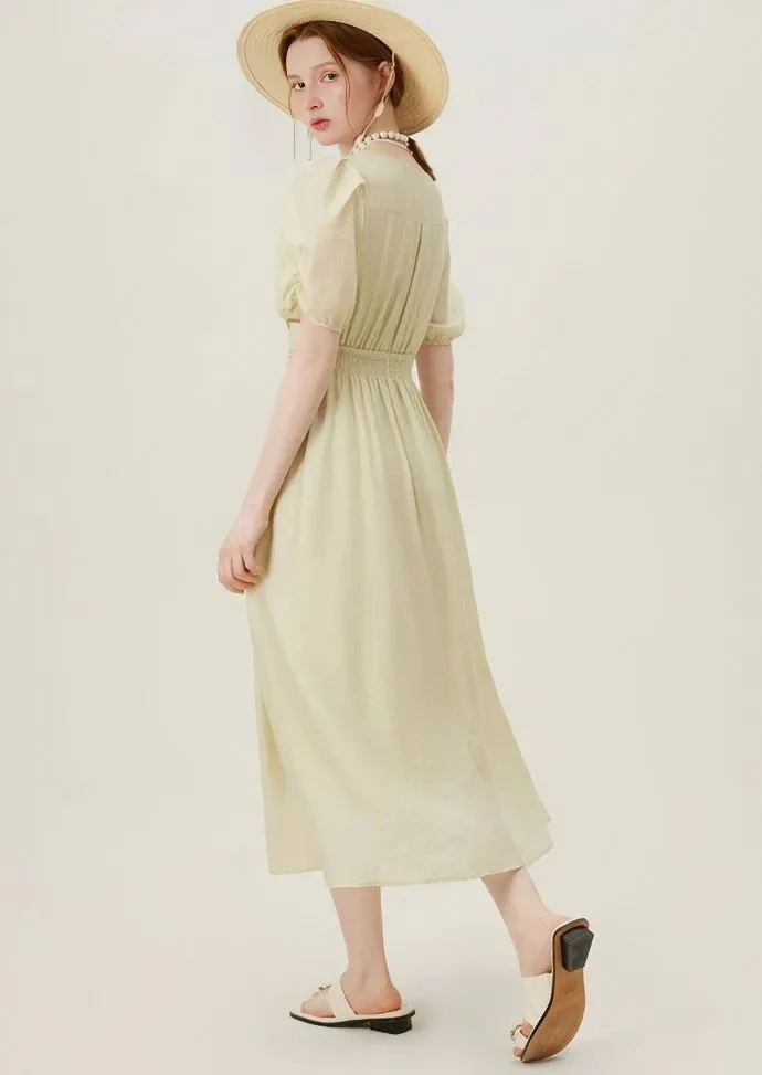 X WAIST CHIFFON DRESS