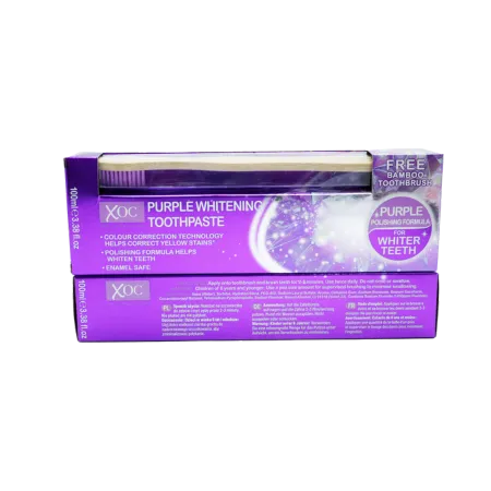 XOC Purple Tandbørste & Tandpasta - 100ml