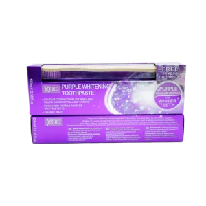 XOC Purple Tandbørste & Tandpasta - 100ml