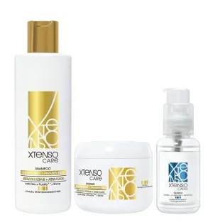 Xtenso Care Sulfate & Pereben free Shampoo & Mask & Serum Combo (For Straightened Hair) 250ml 196g 50ml