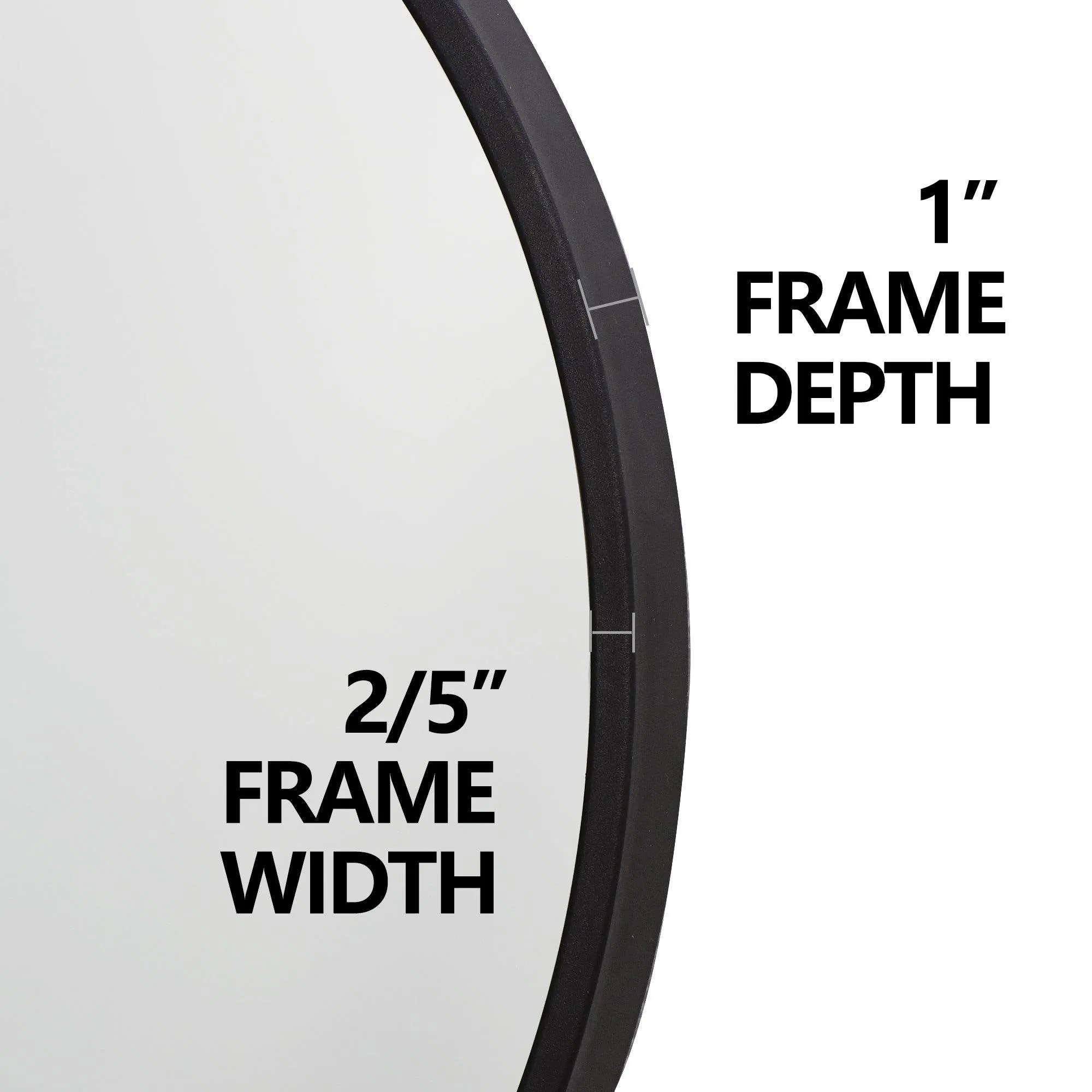 ZENY™ Black Circle Wall Mirror 18 Inch Round Wall Mirror with Metal Frame