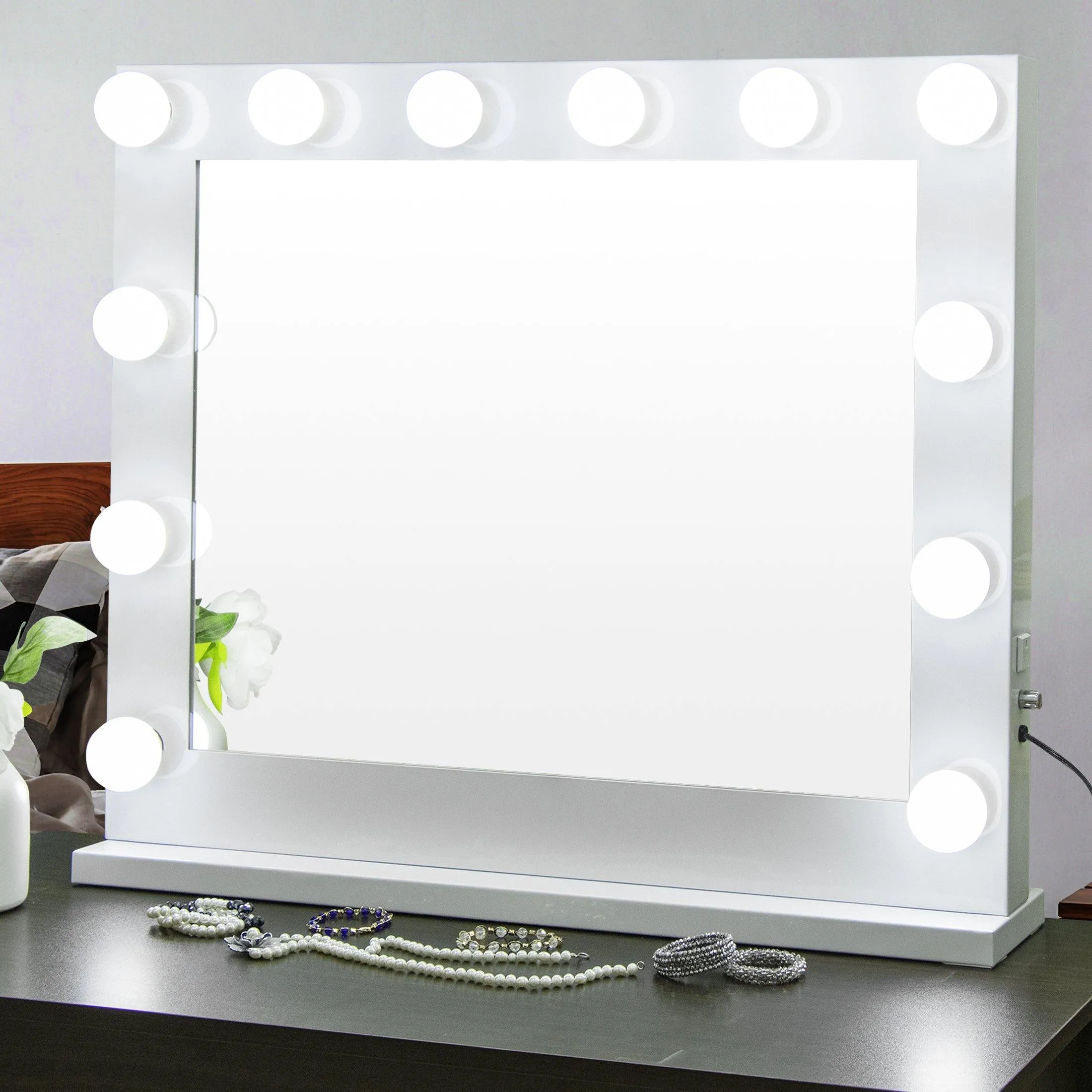 ZENY™ Hollywood Vanity Makeup Dimmable Light Wall Mount/Table Mirror