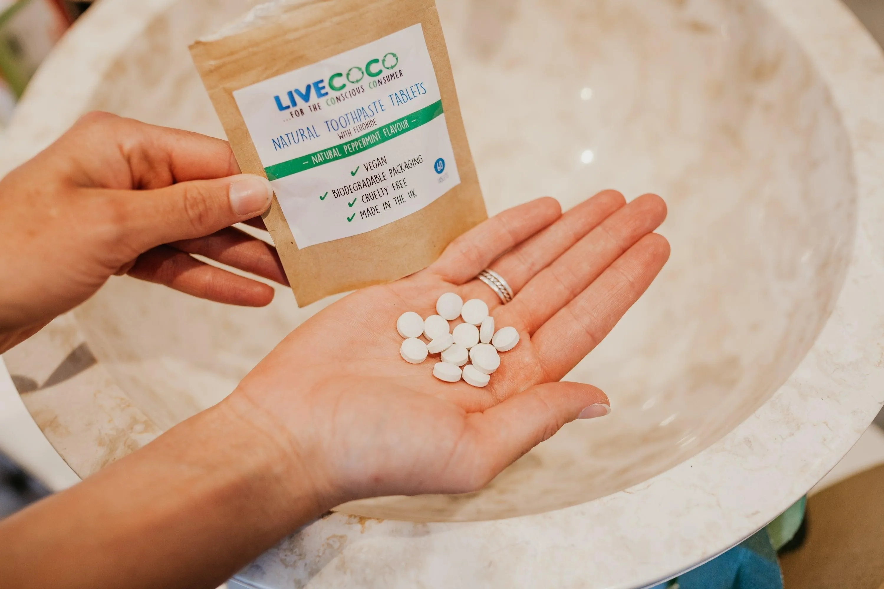 Zero Waste Toothpaste Tablets, Fluoride-Free